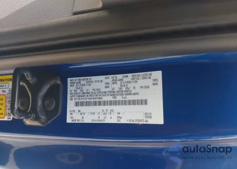 2017 Ford F150 Xl z USA, uszkodzony, nr VIN 1FTEX1CP1HFA07080